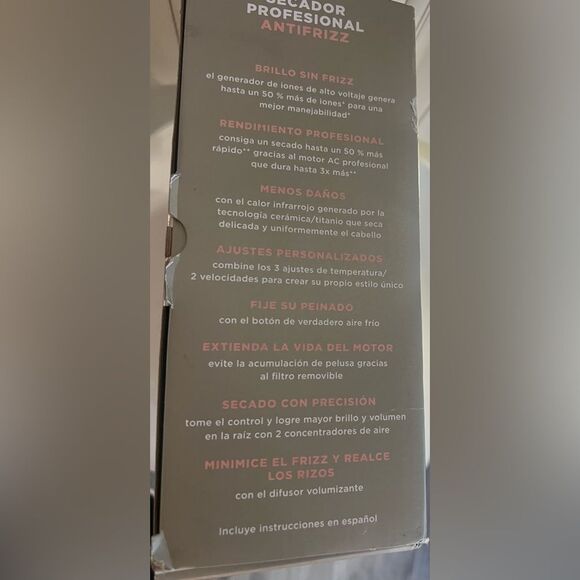 Conair InfinitiPro Frizz-Free Collection Rose Gold Hair Dryer  Model 750N - Picture 3 of 4